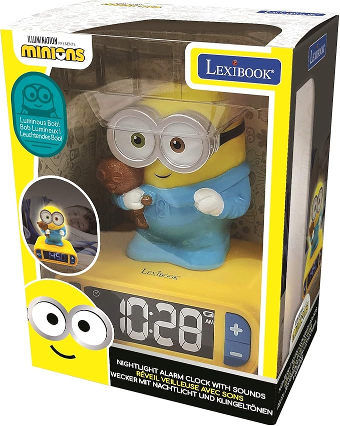 LEXiBOOK - Minions - Bob Digital Alarm Clock - Snooze Function - Minions Sound - Image 5