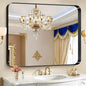 CIRCUMI Black Bathroom Mirror, Rounded Corner, Tempered Glass, Large Mirror by CIRCUMIMirror