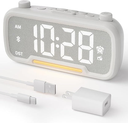 Alarm Clock Radio for Bedrooms, Hi-Fi Sound, Clock Radio by OnLyee