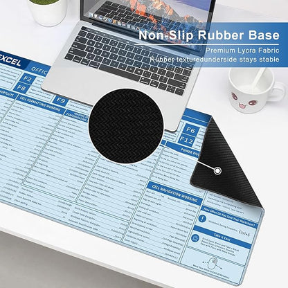 Baziabbo Office Desk Mat, Excel Cheat Sheet Keyboard Mat, Excel Shortcut Desk - Image 5