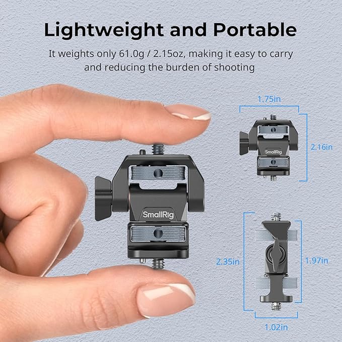 SmallRig Adjustable Camera Monitor Mount, 360° Swivel and 180° Tilt Monitor - Image 6