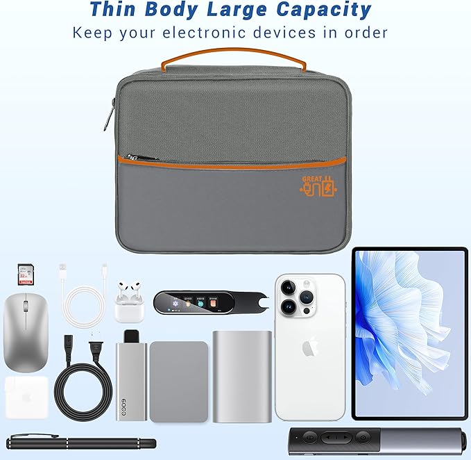 Electronics Organizer, Travel Cord Organizer Pouch, Portable Cable Organizer - Image 4