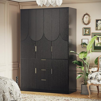 71" Wardrobe Armoire Wooden Closet - Image 9