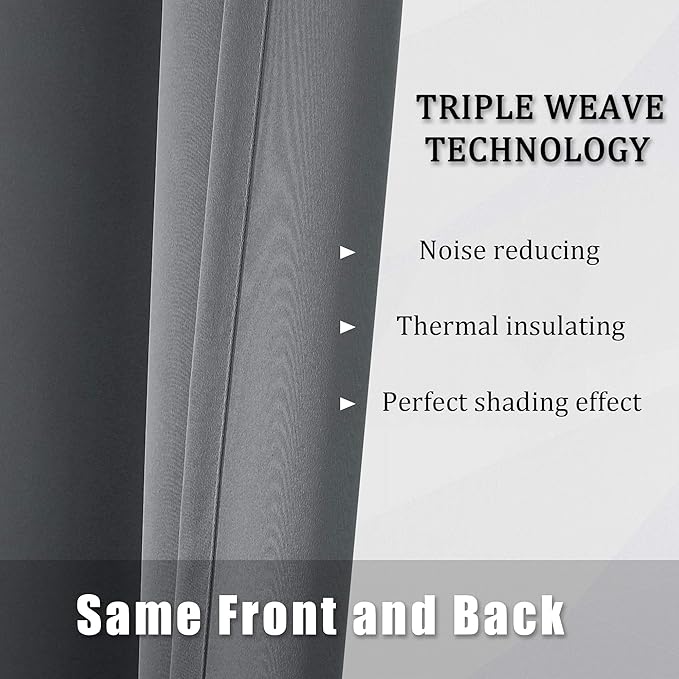 DUALIFE Solid Blackout Curtains - Image 5