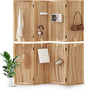 Leesinwing 4 Panel Wooden Room Dividers, 5.6FT High Plug-in Folding Screen Made by Leesinwing