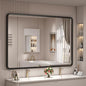 44x30 Inch Black Matte Framed Mirror by GOLOMO