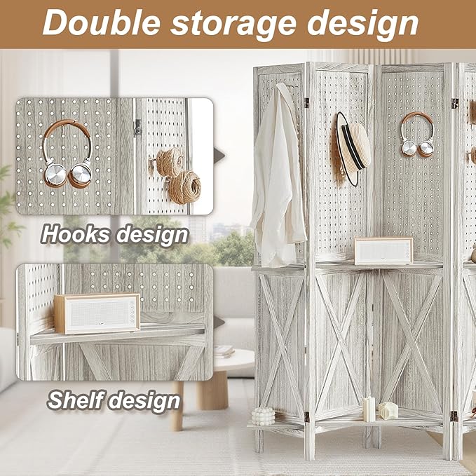 Aleesing 4 Panel Pegboard Display - Image 4