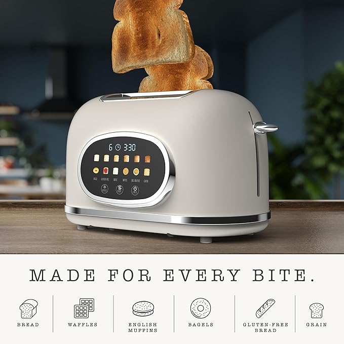 Rae Dunn Retro Digital Electric Toaster, 2 Slice Stainless Steel Toaster - Image 3