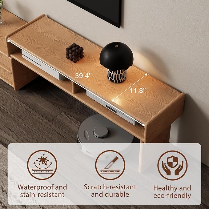 YQJJGL Solid Wood TV Stand for TVs up to 65 Inch， Walnut TV Stand - Image 7