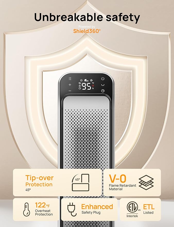 DREO Space Heater Indoor, 3 Modes, Overheating & Tip-Over Protection, Electric - Image 5