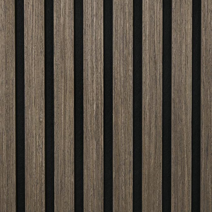 HOMCOM 4 Pack 3D Faux Wood Wall Panels, Wood Slat Wall Panels - Image 9