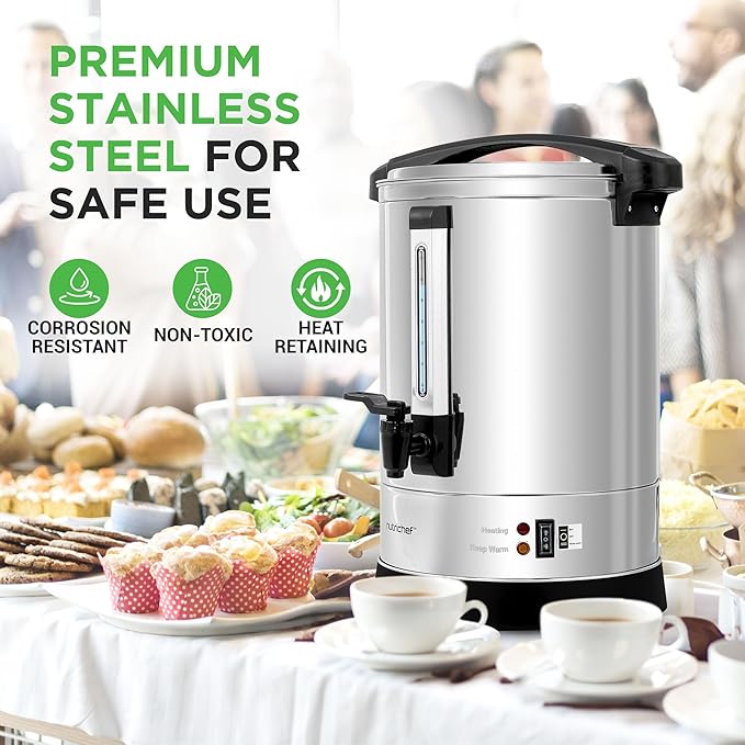 NutriChef Water Boiler and Hot Water Dispenser, 13L Electric Beverage Dispenser - Image 6