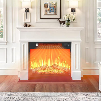 DWVO 23 Inches Electric Fireplace Insert, Recessed Fireplace Heater - Image 2