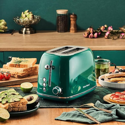 Roter Mond 2 Slice Toaster Retro Stainless Steel - Image 2
