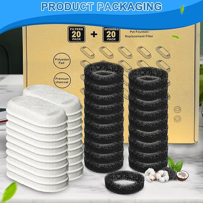 Cat Water Fountain Filters, 40 Pack Cat Replacement Filters - Image 8