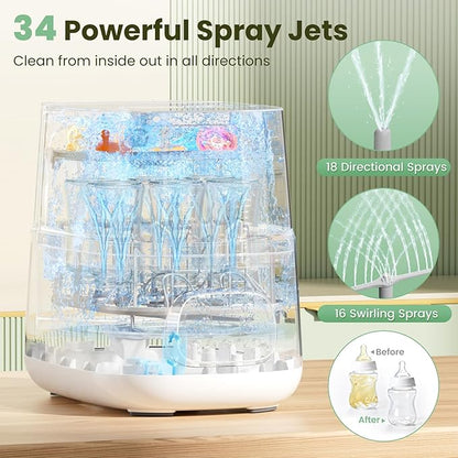 MOLWAY【Upgraded】Baby Bottle Washer, Sterilizer and Dryer, All-in-One Pro - Image 3