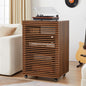 levnary 5-tier av media cabinet with grille door, main product view