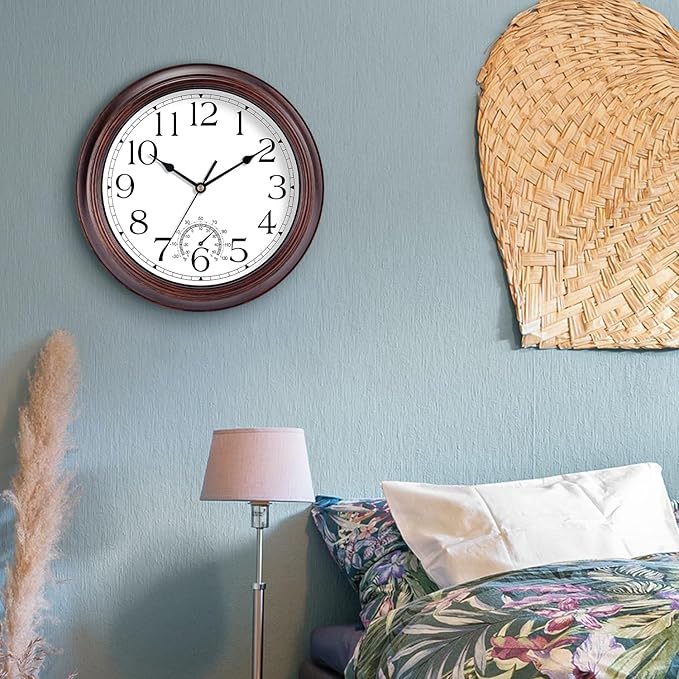 KECYET 8.5 Inch Outdoor Wall Clock - Image 5