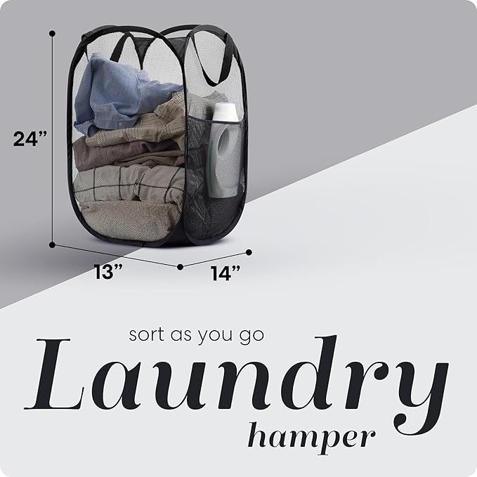 Handy Laundry Collapsible Mesh Pop Up Hamper - Image 2
