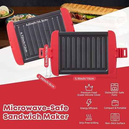 Microwave Sandwich Maker, Microwave Toastie Maker, Snack Maker & Panini Press - Image 2