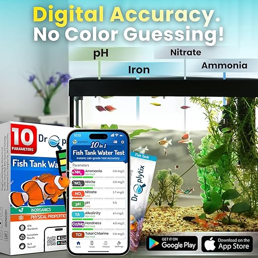 Digital Aquarium Water Test Kit, App-Enabled 10-in-1 Freshwater & Saltwater - Image 7