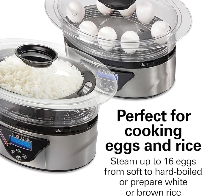 Hamilton Beach Digital Electric Food Steamer & Rice Cooker - Image 5