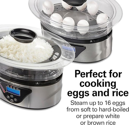 Hamilton Beach Digital Electric Food Steamer & Rice Cooker - Image 5