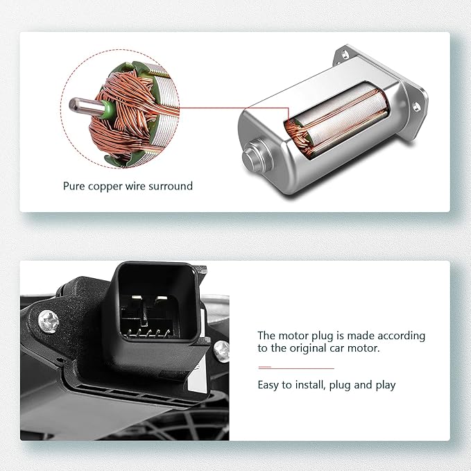 FINDAUTO Front Driver Left Side Power Window Regulator - Image 6