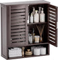 SMIBUY Bathroom Cabinet Wall Mounted, Bamboo Over-The-Toilet Storage Organizer by SMIBUY