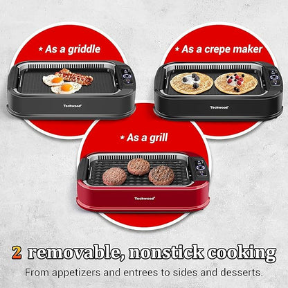 Indoor Smokeless Grill, Techwood 1500W Electric Indoor Grill - Image 4