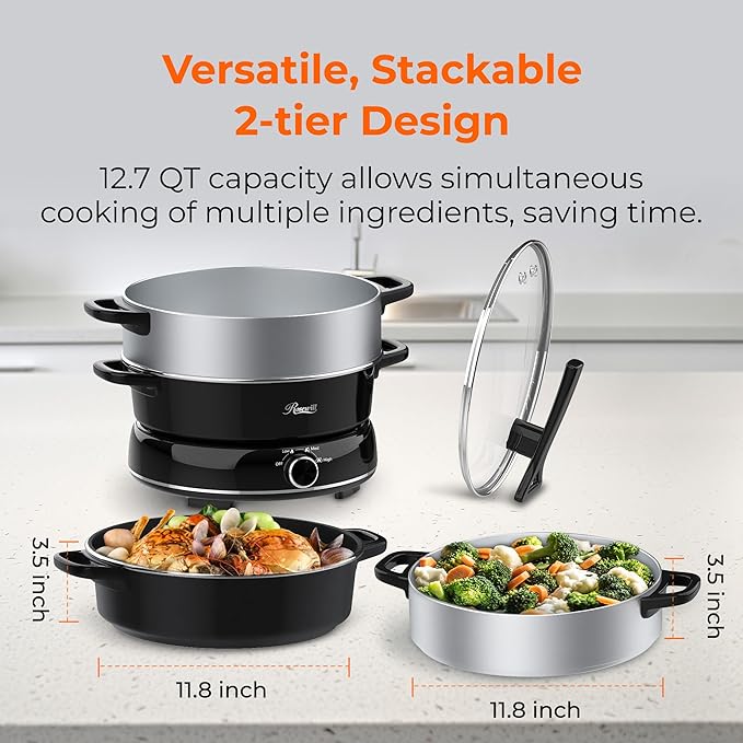 Rosewill 12.7 QT Electric Hot Pot Slow Cooker - Image 4