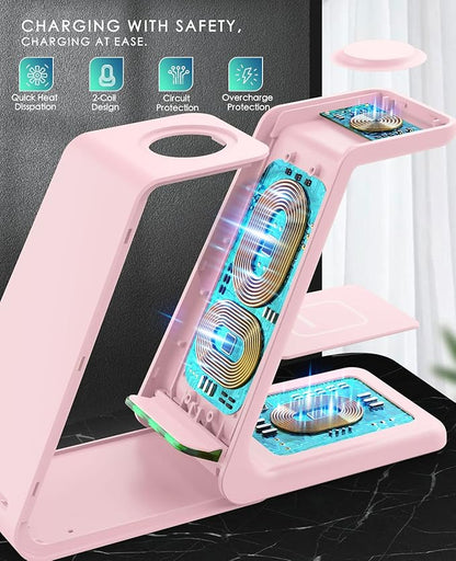 3 in 1 Wireless Charging Station, 2026 Upgraded Fast Desk Charger Station - Image 5