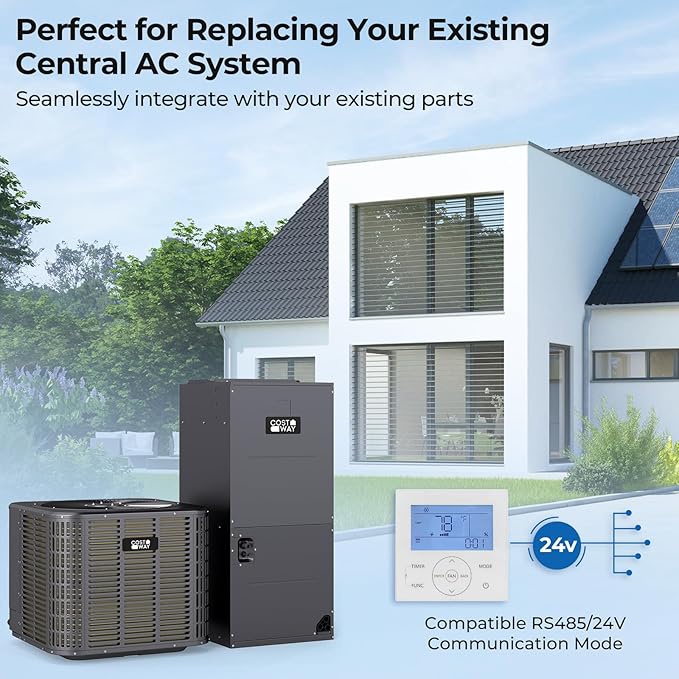 COSTWAY 3 Ton Ducted Central Air Conditioner Heat Pump System, 36000 BTU - Image 5