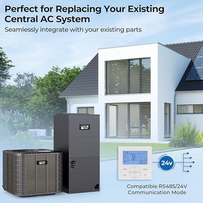 COSTWAY 3 Ton Ducted Central Air Conditioner Heat Pump System, 36000 BTU - Image 5