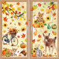 Fall Woodland Animals Window Clings, 9 Sheets 68 Pcs | Autumn Window Stickers Squirrel Fox Rabbit Decals for Fall Harvest Home Party Window Decorations