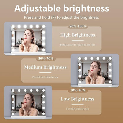 Vanity Mirror with Lights Lighted Makeup Mirror with Dimmable LED Bulbs - Image 3