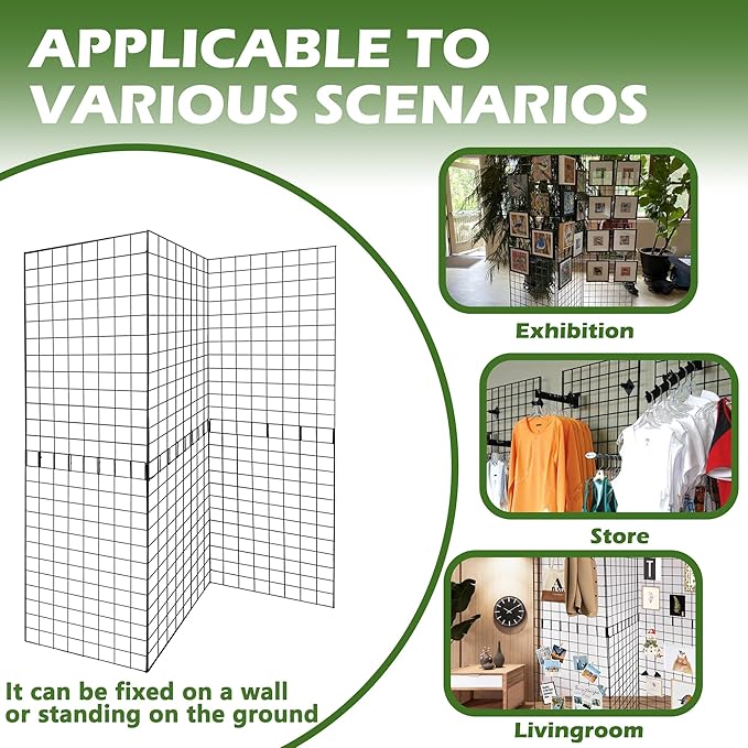 Koretech Grid Wall Panels 3 Pcs, Commercial Grade Gridwall Panels, Metal Grid - Image 6