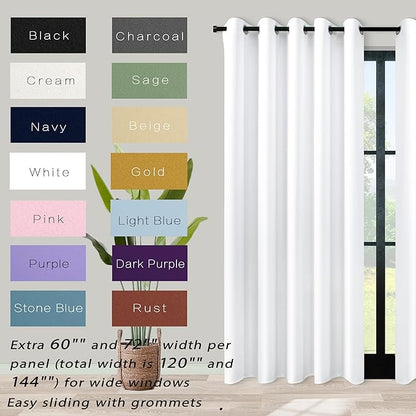 KOUFALL White Room Darkening Curtains 60x48 Inch Long - Image 2
