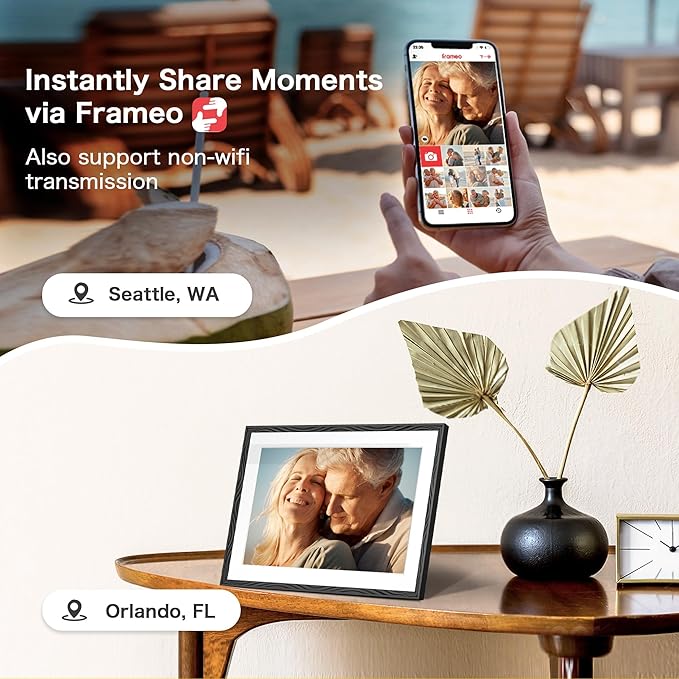 Digital Picture Frame, 10.1'' Frameo Digital Frame Wifi, 32GB Memory, 1280*800 - Image 5