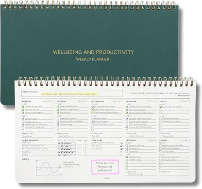 Zen & Flow - Undated Weekly Planner, Dashboard Desk Pad, To Do List Notepad by ZenFlow