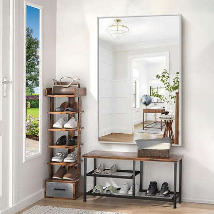 40x60inch Silver Bathroom Mirror, Large Rectangular Wall Mirrors - Image 7