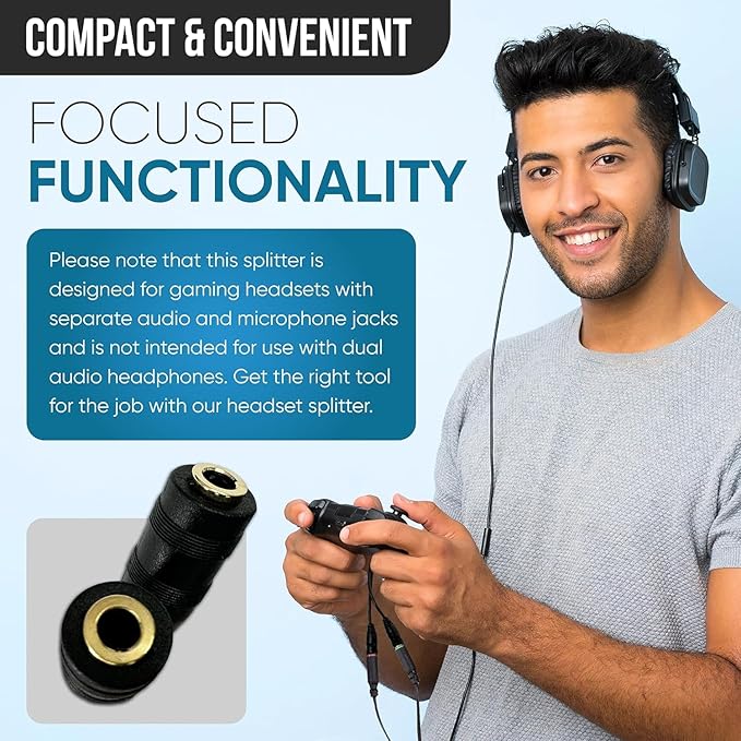Tempting Table 3.5 mm Headphone Jack to Two 3.5 mm Speaker and Headphone AUX - Image 3