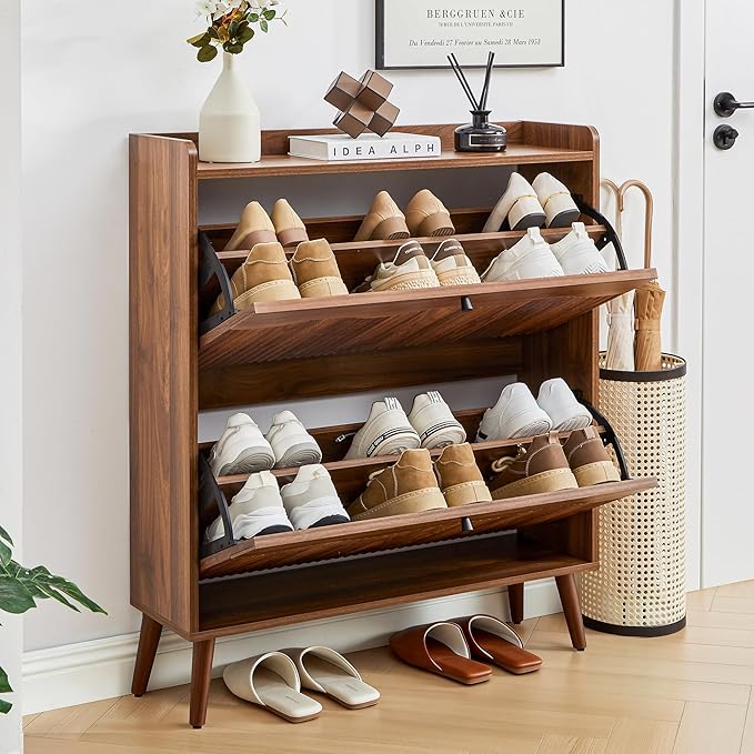 BERRYMERRY 31.5” Fluted Shoe Storage Cabinet - Image 9