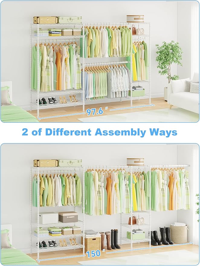 Ulif E11 Heavy-Duty Garment Rack, Metal Freestanding Clothes Rack and Closet - Image 4
