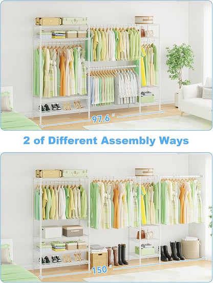 Ulif E11 Heavy-Duty Garment Rack, Metal Freestanding Clothes Rack and Closet - Image 4