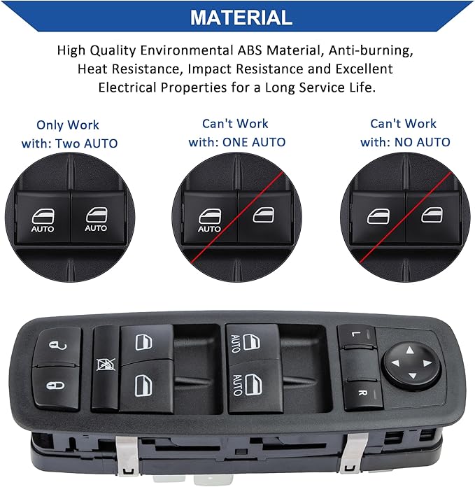 Obaee Master Power Window Switch Front Left Driver Side Compatible - Image 5