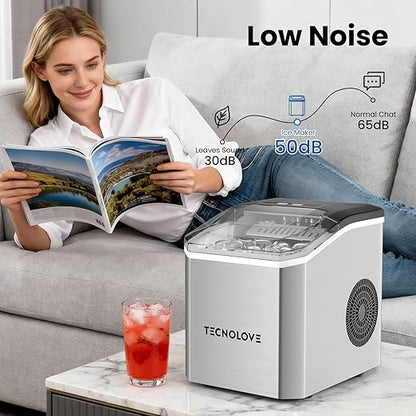Countertop Ice Maker, 9 Ice Cubes in 10 Minutes, Self-Cleaning Portable Ice - Image 8