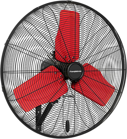 Pro 9500 CFM 24" Outdoor IP44 Waterproof Wall Mount Fan, 3-Speed Oscillating by Fanqiebros