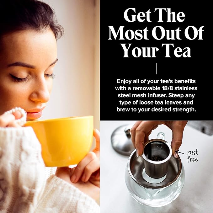 Teapot with Infuser for Loose Tea - 40oz - Image 5
