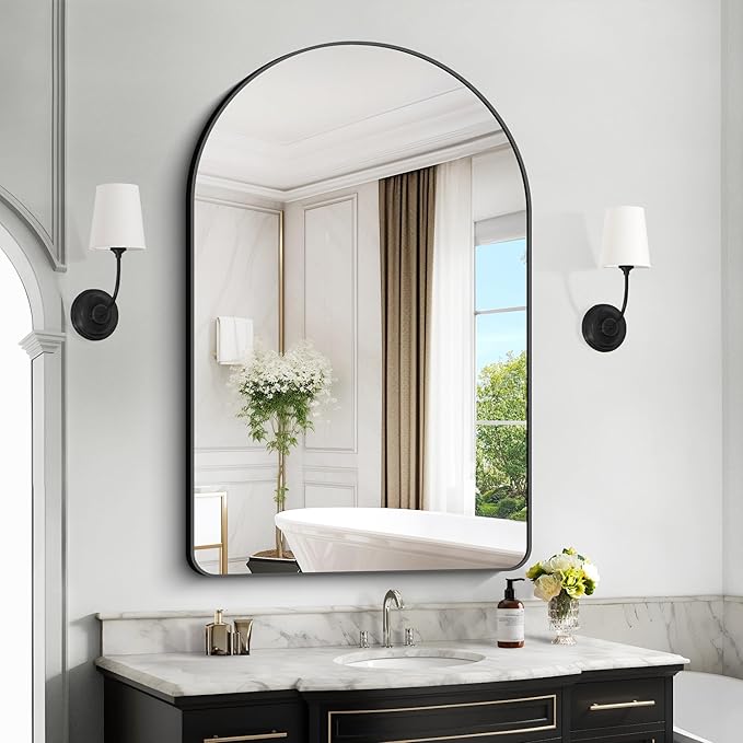 Arched Bathroom Mirror, Wall Mounted Mirror, Living Room, Hanging or Leaning - Image 2
